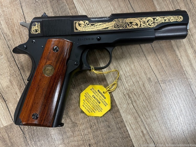ONE OF A KIND COLT US CUSTOMS 1911.45 ENGRAVED NICK NAVARRO REDUCED!-img-8