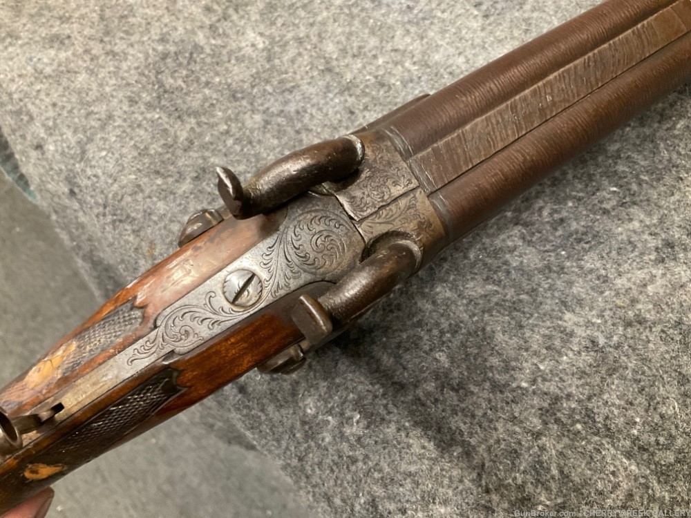 Antique Nothnagel SUHL German combination cape gun sxs rifle shotgun -img-5