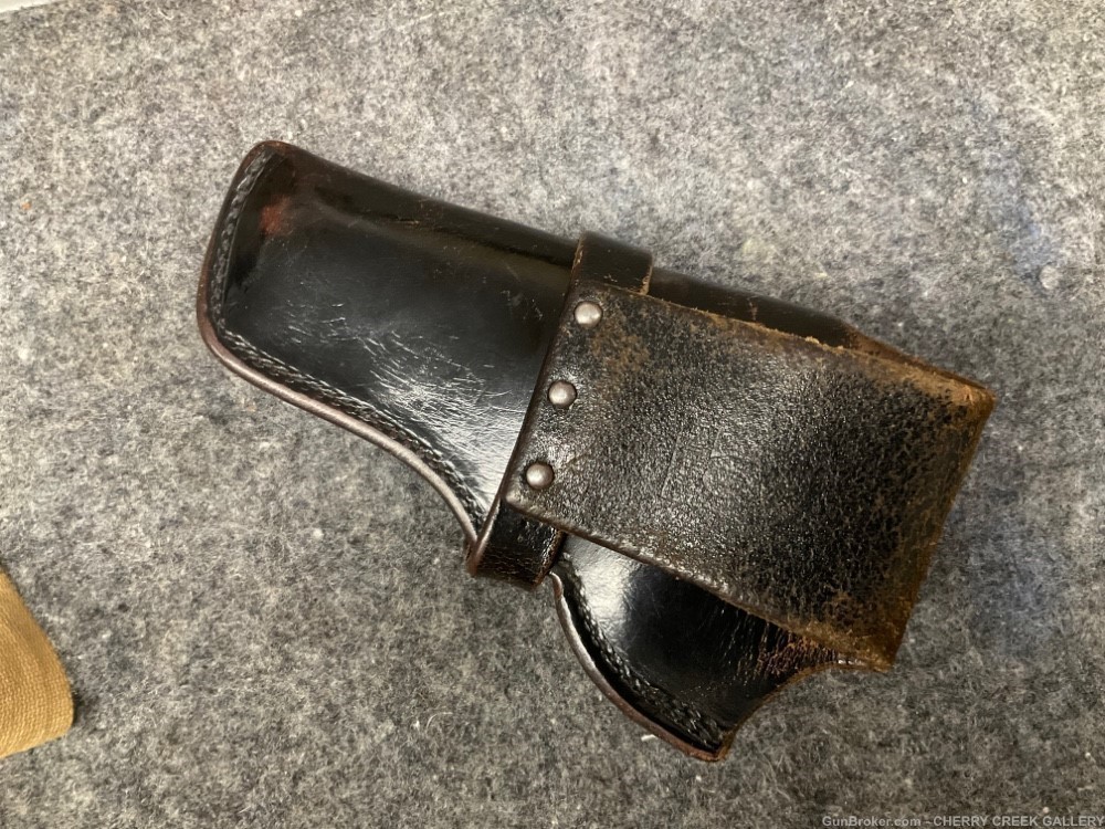 Vintage gun leather Bucheimer made 1884 revolver gun holster 38 sw colt -img-2