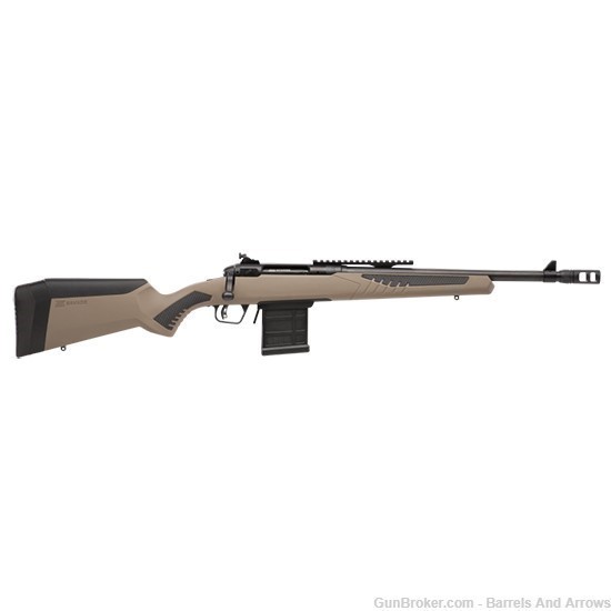 Savage 57136 110 Scout Bolt Action Rifle 223 Rem , 16.5" Bbl Blk, Fde-img-0