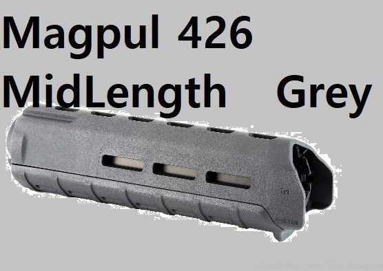 FREE SHIPPING Magpul AR15 MOE Mid-Length Handguard GREY/GRAY mag426 426-img-0