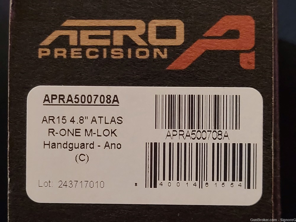 Brand New Aero Precision 4.8" ATLAS R-ONE M-Lok Handguard - Anodized Black-img-5