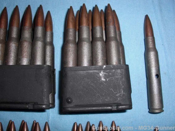 50 Dummy 30-06 Rounds in six M1 Garand Enbloc Clips-img-1