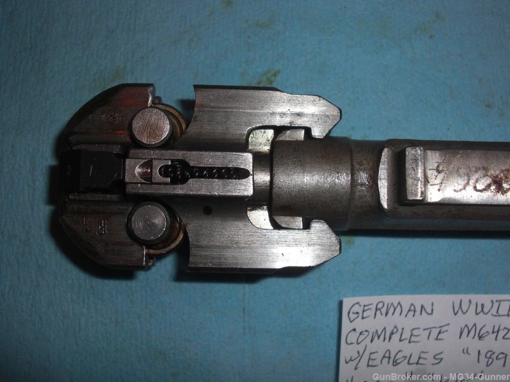 German WWII Complete MG42 Bolt w/ Eagles "kls" "cra" "189" - Near Mint-img-2