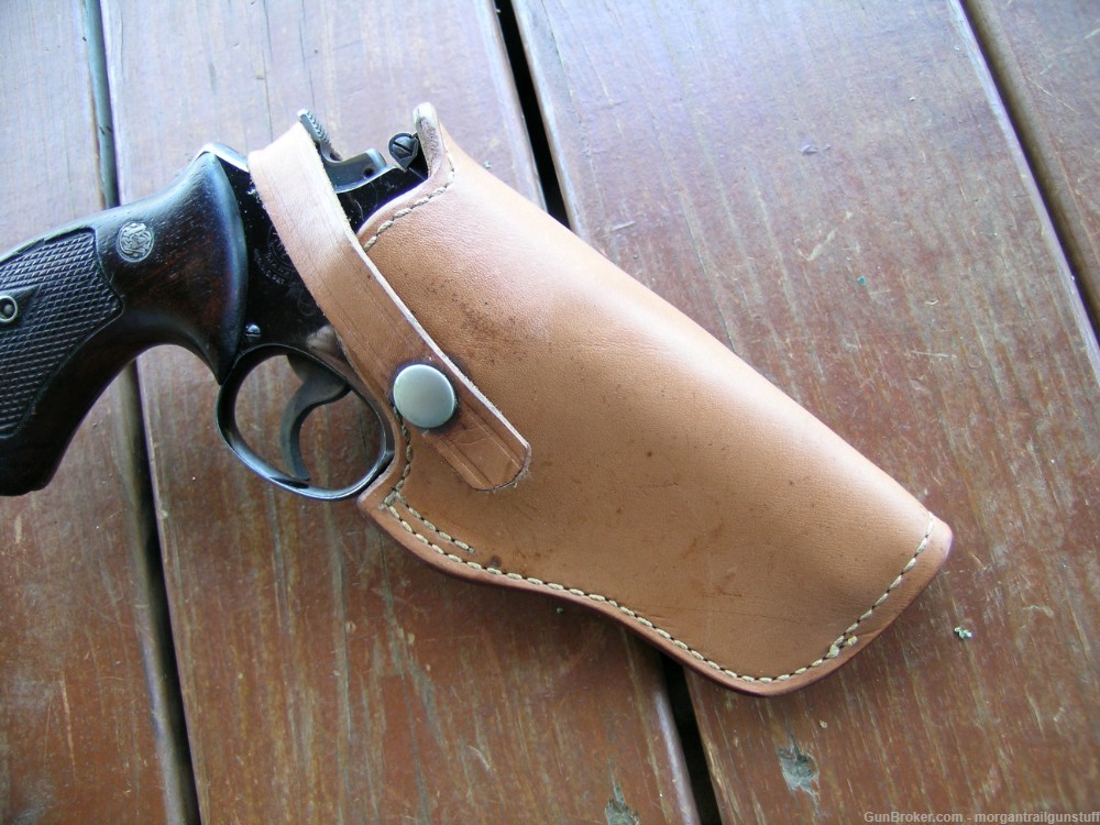 S&W Brand #22-34 Lined Leather Holster S&W K-Frame Mod 15 18 19  66 67 4"-img-0