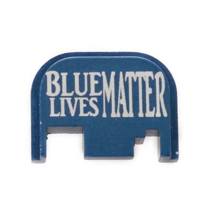 Glock Rear Slide Plate - Blue Lives Matter - Blue-img-0