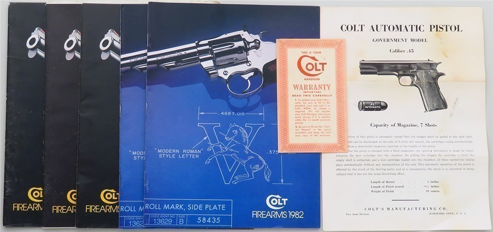 Colt catalogs, dealer catalog and other literature, 1970s and 1980s-img-1