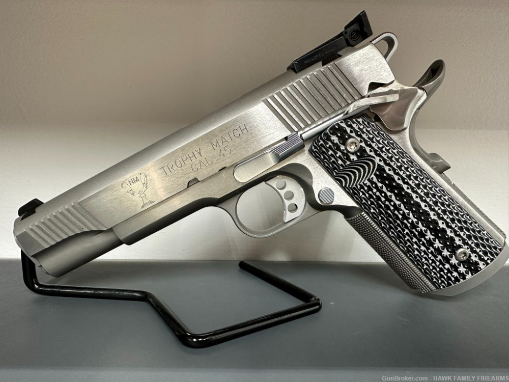 SPRINGFIELD TROPHY MATCH 1911 *STUNNING BRIGHT STAINLESS*BEAUTIFUL*LOADED-img-0