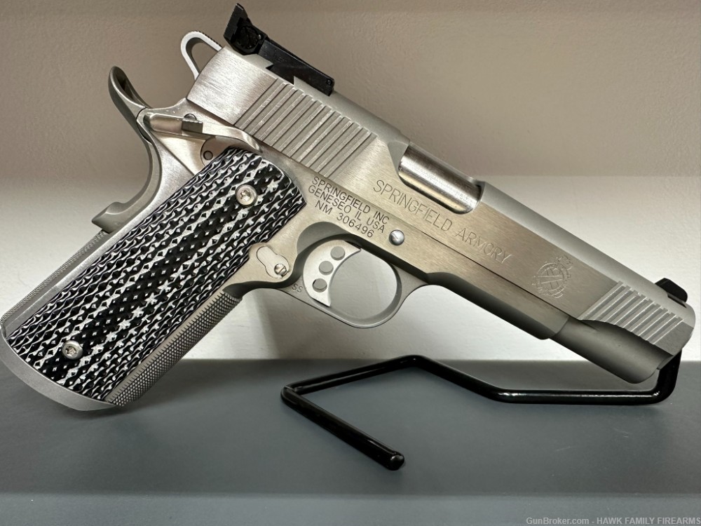 SPRINGFIELD TROPHY MATCH 1911 *STUNNING BRIGHT STAINLESS*BEAUTIFUL*LOADED-img-1