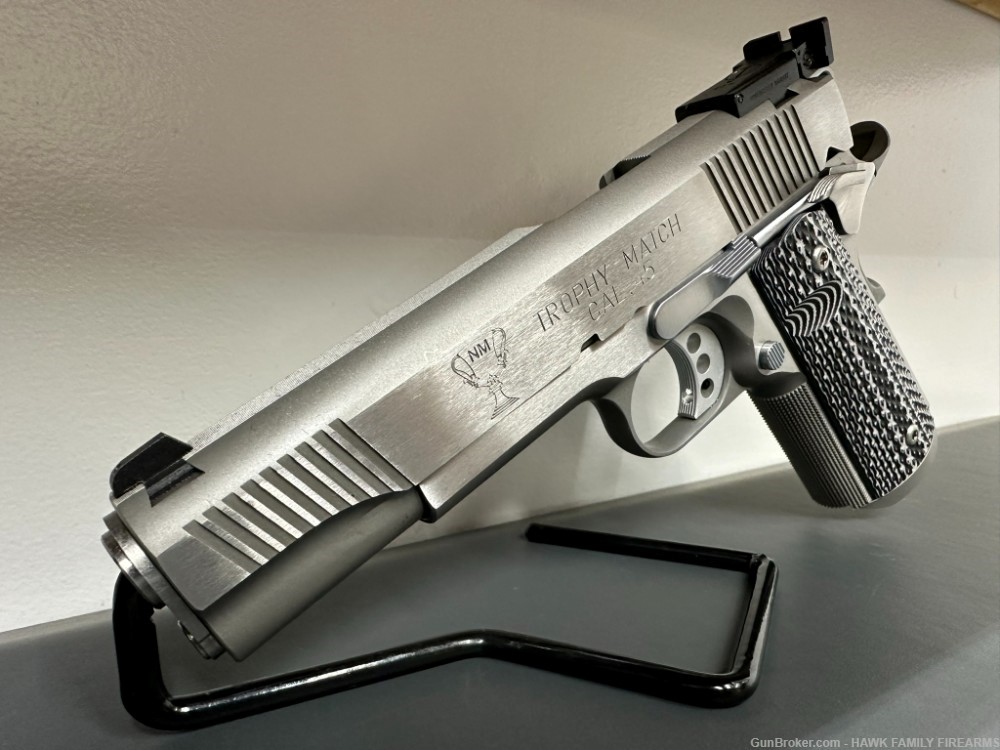 SPRINGFIELD TROPHY MATCH 1911 *STUNNING BRIGHT STAINLESS*BEAUTIFUL*LOADED-img-2