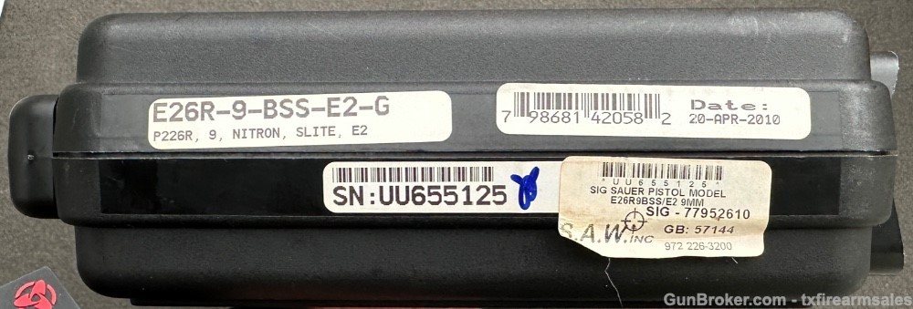 Sig Sauer P226R E2 9mm, Rail, Thin Screwless E2 Grips, Nite Site, P226-img-48