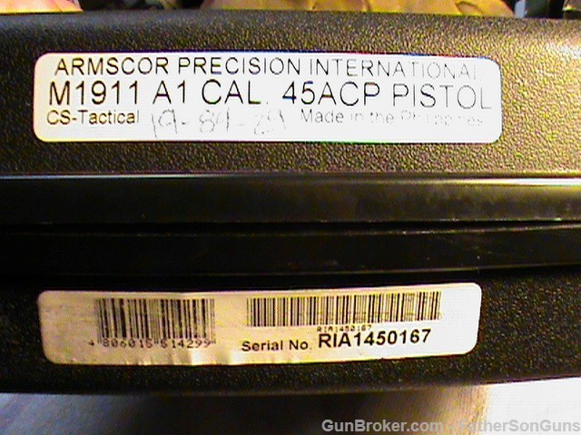 Armscore/Rock Island Armory 1911A1 CS Tactical .45ACP Pistol(NO RESERVE)WOW-img-12
