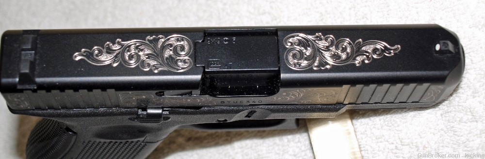 Glock Model 45 Scroll Engraved Slide Three 17 round mags-img-3