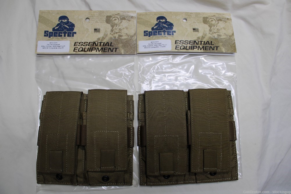 2 US Military Issue Rifle Magazine Pouch Universal Fit Ar15 M14 AK47 -img-0