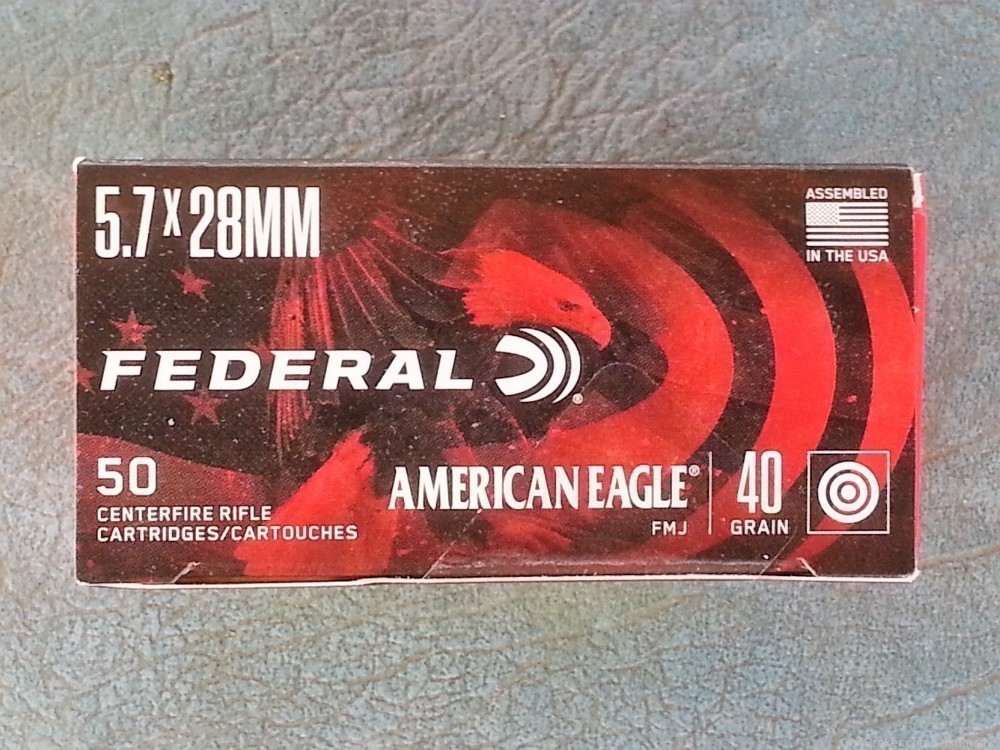 5.7 Federal American Eagle 5.7 x 28 mm 40gr Ammo One Box 50 Rds-img-1