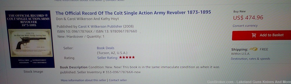 Still Sealed Rare Official Record Colt Single Action Army Revolver Book!-img-18