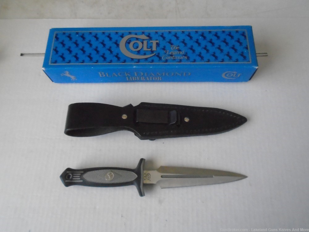 Rare NIB 1995 USA MADE Colt CT8 Black Diamond Liberator Fighting Knife!-img-6