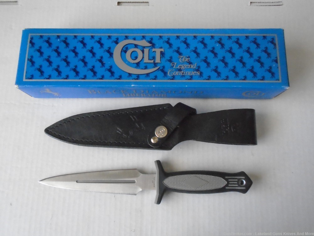 Rare NIB 1995 USA MADE Colt CT8 Black Diamond Liberator Fighting Knife!-img-5