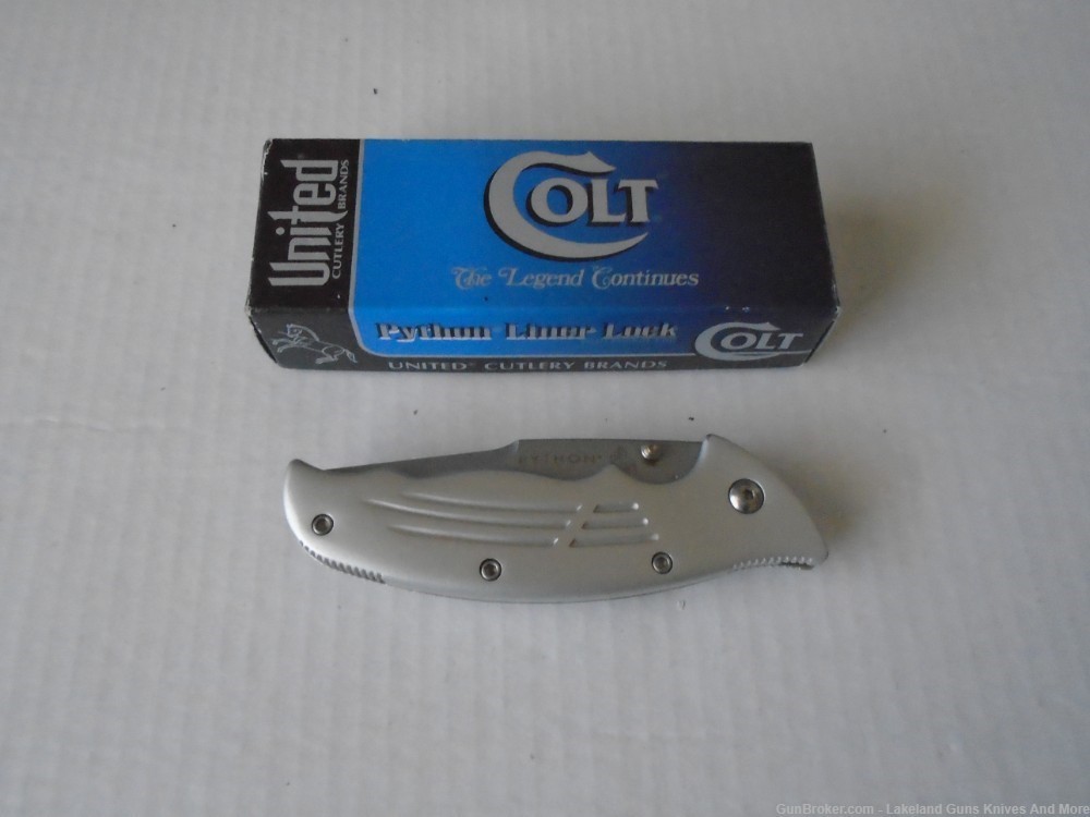 NIB CT25-CLP Colt Python Linear Lock Knife Collectible Ken Onion Design!-img-7