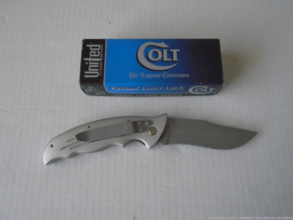 NIB CT25-CLP Colt Python Linear Lock Knife Collectible Ken Onion Design!-img-1