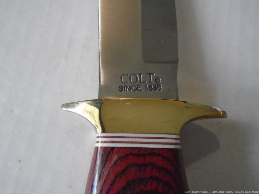 NIB Beautiful Colt CT816 Bowie Knife W/Staminawood Handle Sheath & Lanyard!-img-13