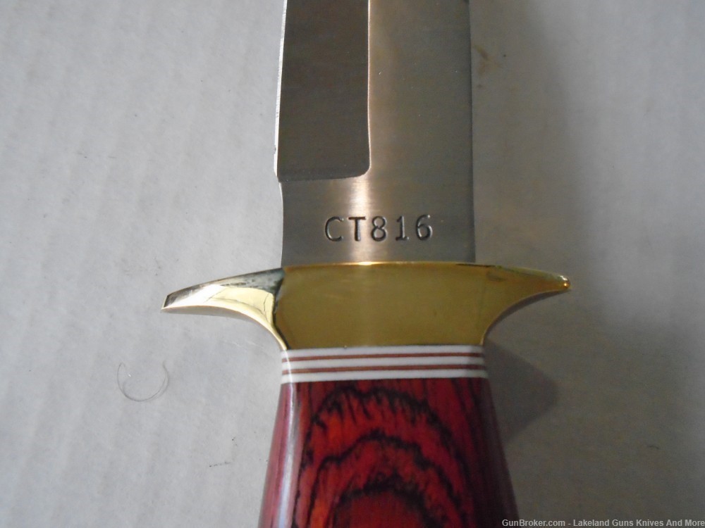 NIB Beautiful Colt CT816 Bowie Knife W/Staminawood Handle Sheath & Lanyard!-img-17
