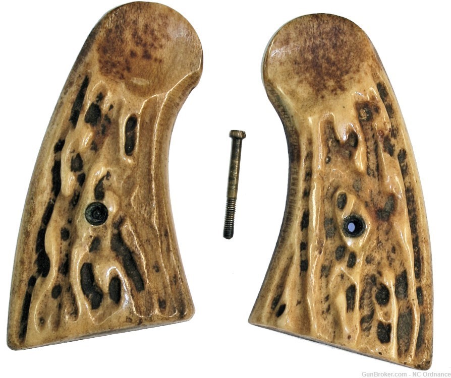 Colt Python or 2021 Anaconda Small Panel, Real Jigged Bone Grips, Aged-img-0