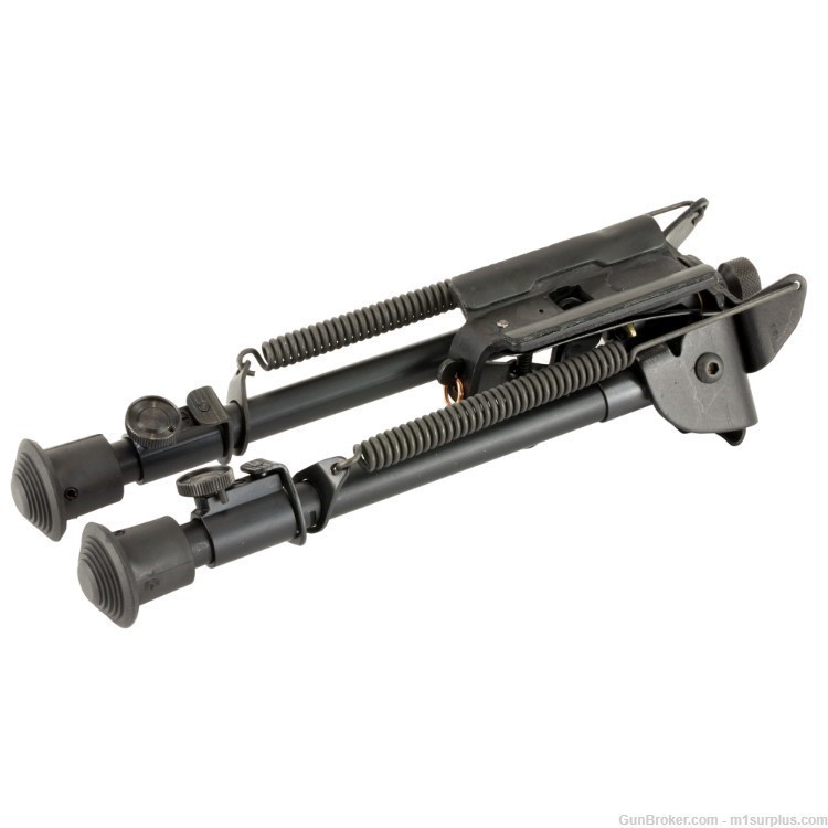 USA Made HARRIS S-L Adjustable Swiveling Rifle Bipod fits Sling Swivel Stud-img-1