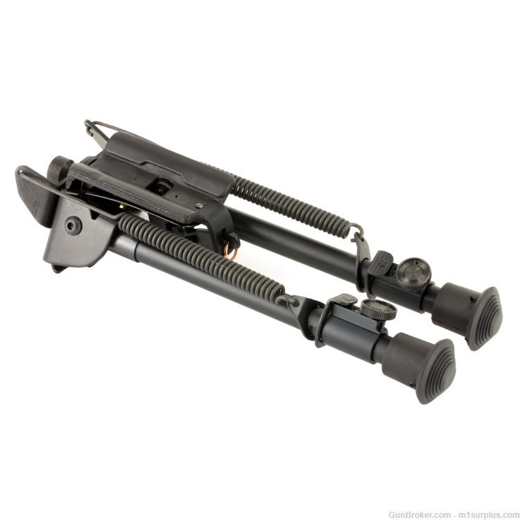 USA Made HARRIS S-L Adjustable Swiveling Rifle Bipod fits Sling Swivel Stud-img-0