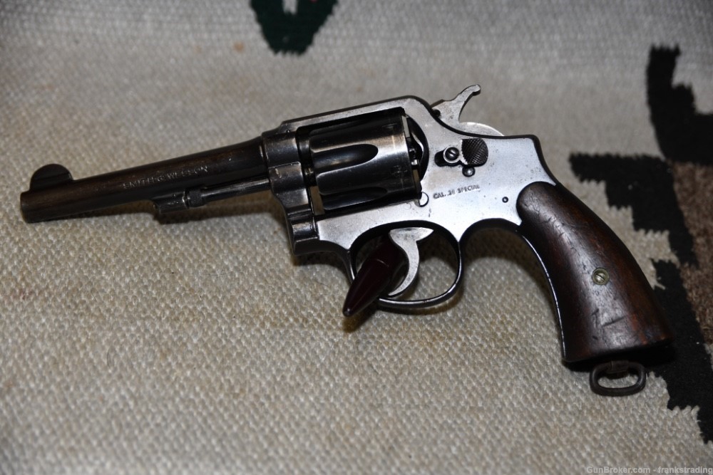 Smith & Wesson S&W pre Victory revolver 38 Spl nice condition w/bomb syml-img-0