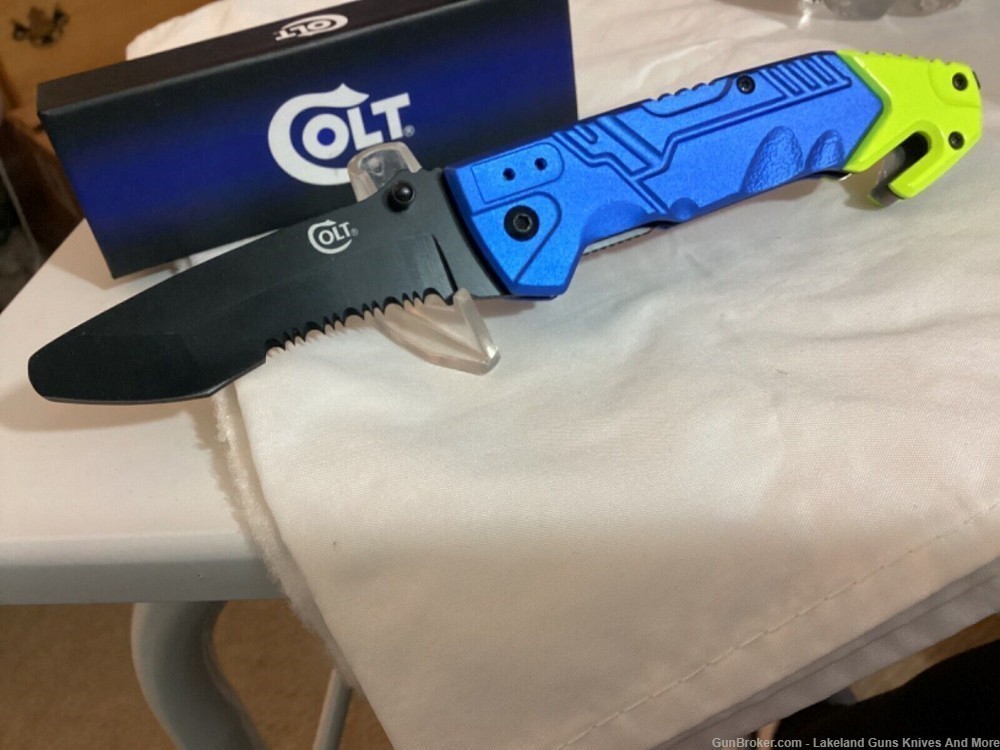 COLT CT737 POLICE EMT PARAMEDIC RESCUE KNIFE GLASS BREAKER BELT CUTTER!-img-1