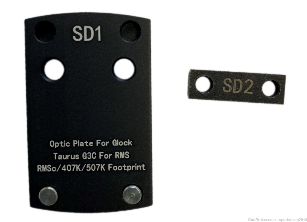 SD1 Optic Plate for Glock, Taurus G3C/,CANIK TP9 SA fit Holosun 407k/507k-img-0