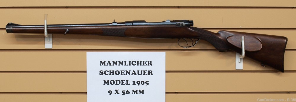 Mannlicher Schoenauer Model 1905 Rifle chambered in 9x56 MS caliber-img-1