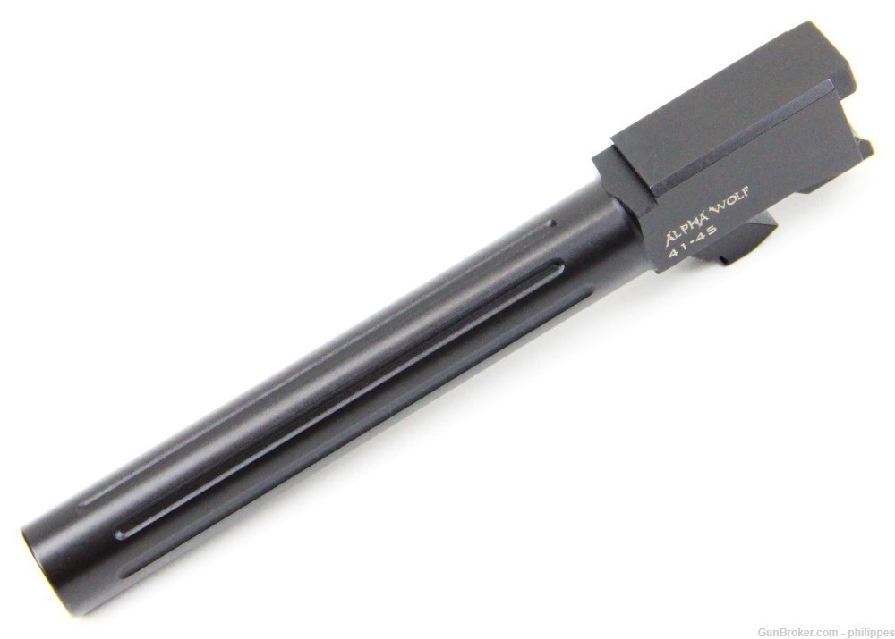 AlphaWolf Glock 41 Barrel .45 ACP AW-4145N - Fluted with Black Nitride-img-0