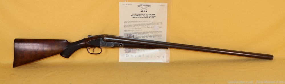 Fine Parker Brothers 12 Ga Damascus Shotgun GH Grade c. 1899-img-0