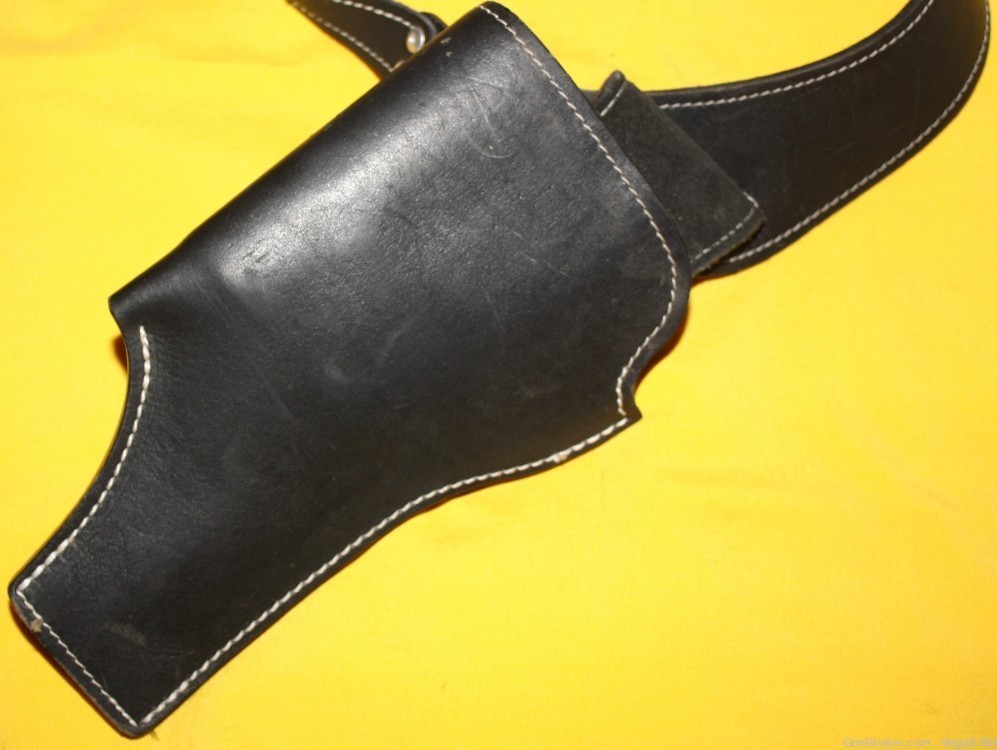Rare Colt Anaconda Leather Holster Left & B-Square Scope Mount Silver 12526-img-2