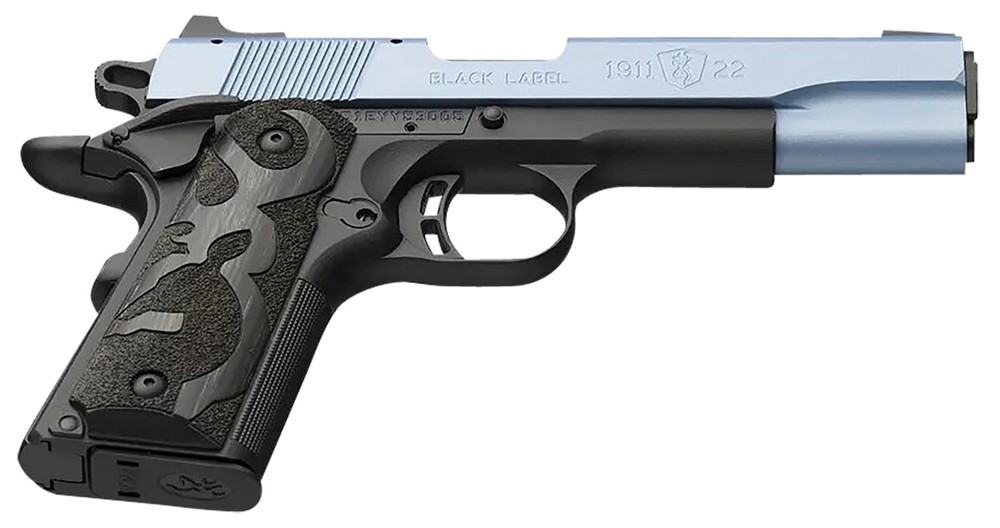 Browning 1911 Black Label 22 LR Pistol 4.25 Matte/Polar Blue Cerakote 05189-img-2