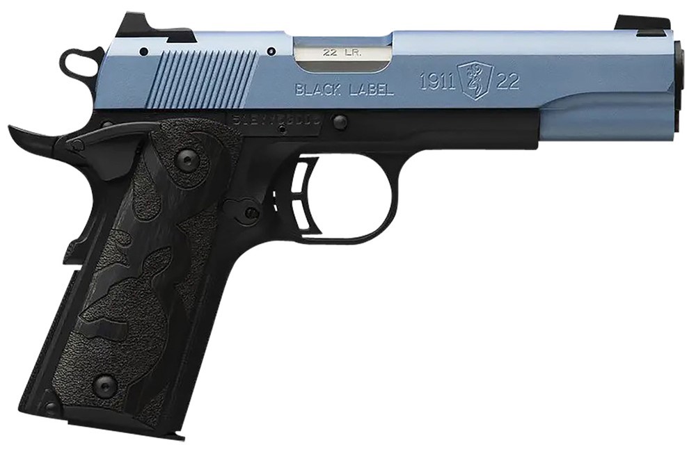 Browning 1911 Black Label 22 LR Pistol 4.25 Matte/Polar Blue Cerakote 05189-img-0