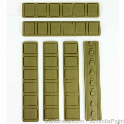 SP 6 Pack KeyMod Textured Rubber Rail Cover(FDE)-img-0