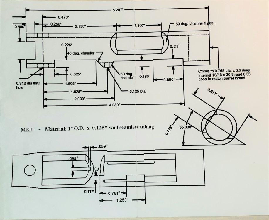 Ruger MK 2 Pistol Receiver Drawing and Templates-img-0