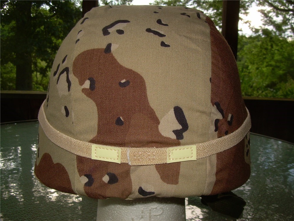 NOS PASGT Helmet Camo Cover W/Cat Eyes Band Desert Tan Gulf 6 color-img-1