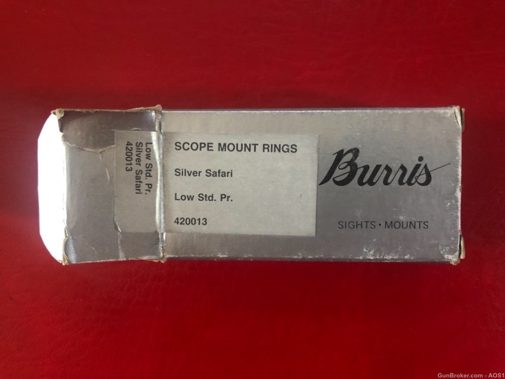 Burris Scope Rings 1” Low Standard Pair Silver Safari Finish 420013 NOS-img-5