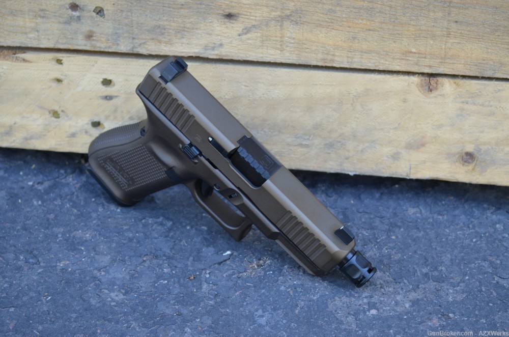 Glock 19 Gen 5 9mm X-Werks Midnight Burnt Bronze Griffin TB Supp NS G5 New-img-2
