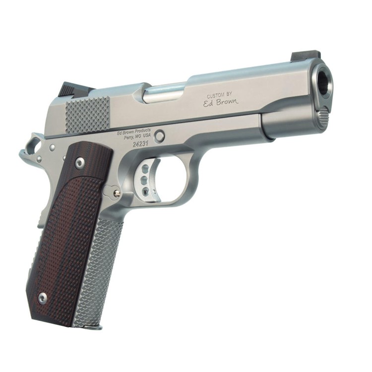 Ed Brown Kobra Carry Pistol 45ACP Matte Stainless 4.25-img-0