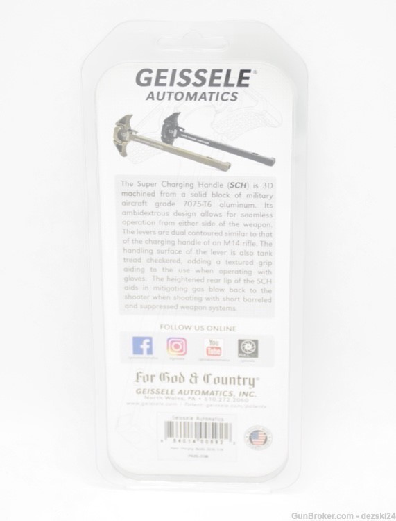 AR15/M4 GEISSELE SUPER CHARGING HANDLE SCH NEW FHN COLT S&W ACR RUGER SIG!-img-2