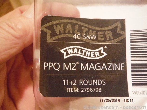 Walther PPQ M2 Magazine 40 S&W 13rd W/grip ext PPQ-img-1