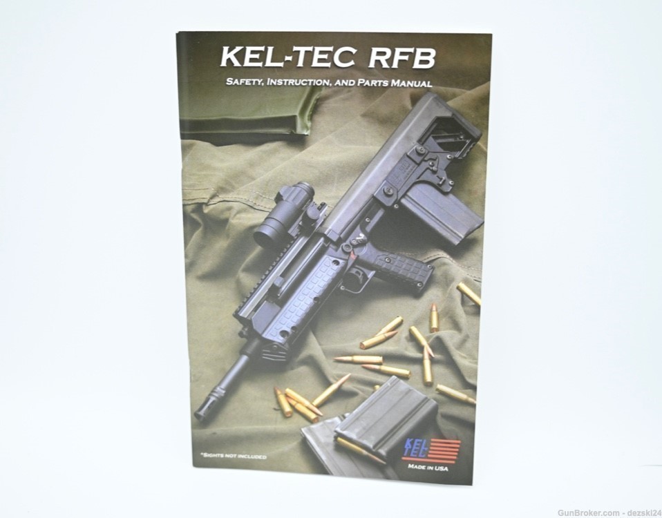 KEL TEC RFB FACTORY MANUAL/INSTRUCTION BOOK 7.62/.308 KELTEC PF9 P11 PMR30-img-0
