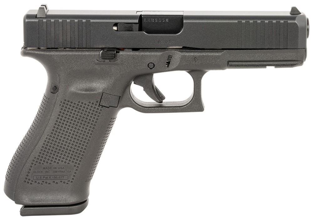 Glock G17 Gen5 9mm Luger 4.49 10+1 Interchangeable Backstraps No Finger Gro-img-0