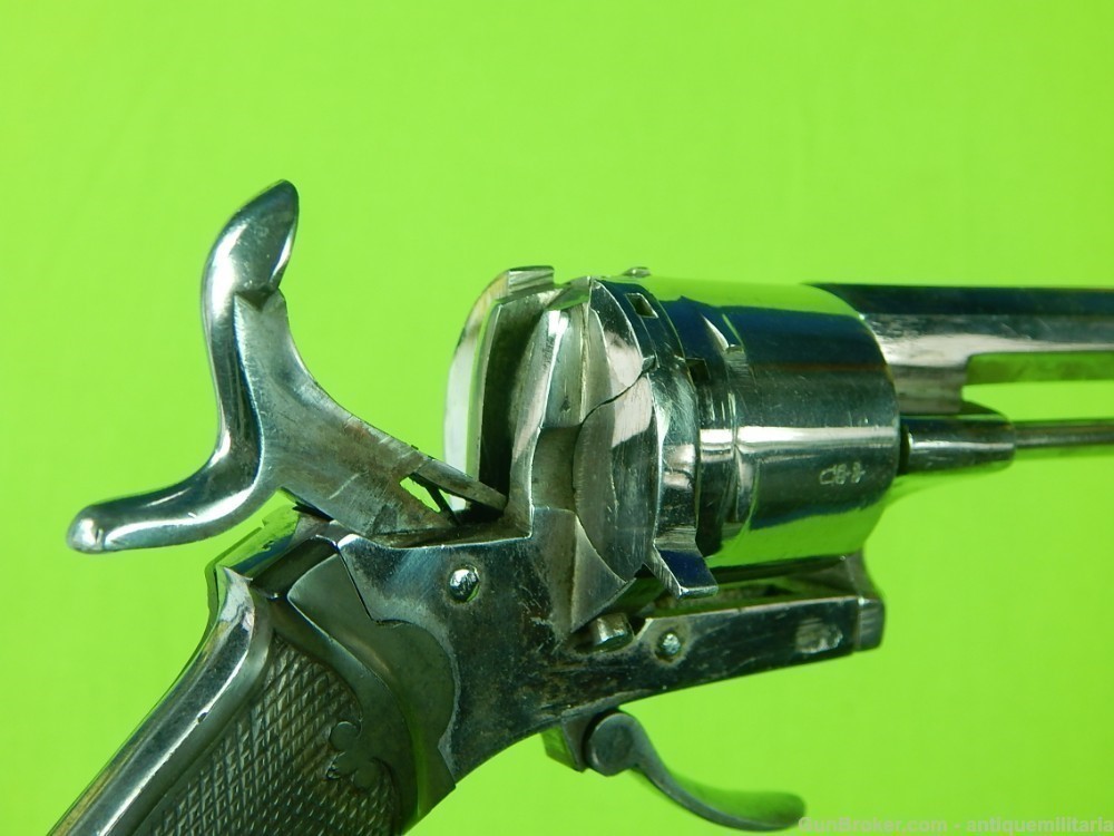 Antique European Small Pinfire Revolver Near Mint-img-13