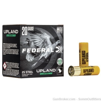 Federal Upland Steel Shot 20 ga 2 3/4"  7.5 Shot-img-0